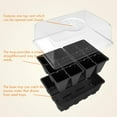 thumbnail image 2 of 3 Pack Seed Starting Tray, Plant Germination Trays, Seed Starter Kit with Adjustable Humidity Vented Dome, Plant Growing Kit 6.6" x 4.5", Total 36-Cell, Black, 2 of 4