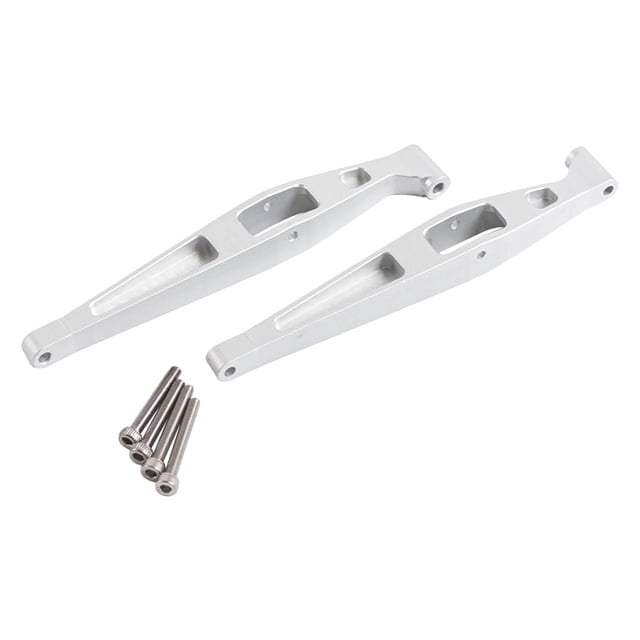 de enlace de chasis inferior de aleación para Axial JR 1:18 AX90052 RC, fácil de instalar Eliminar Plata Macarena Enlace de chasis inferior