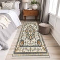 thumbnail image 4 of 2'x6' Rug Runners for Hallways Kitchen, Orange Boho Non Slip Entryway Beside Floor Carpet Runner, Southwestern Geometric Vintage Ethnic Washable Laundry Room Bedroom Throw Rugs Mat for Family Pet, 4 of 8