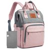 Diaper Bag Backpack - Large Waterproof Travel Baby Bags (Pink Gray)