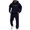 T658 Navy, variant on Curuila Sweatsuits Mens 2 Piece Outfit With Pocket Long Sleeve Letter Print Hooded Sweatshirt With Sweatpants Everyday Wear Comfort Tracksuit Size L
