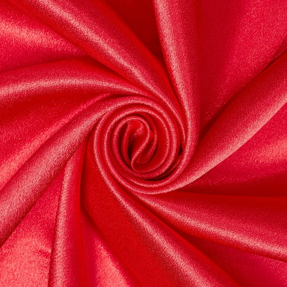Crepe Back Satin Fabric (59/60 Inch) Classic Spun Yarn Polyester Bridal By The Yard - For Sewing Apparel, Accessories, & Decor - Red (1 Yard)
