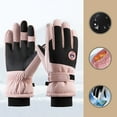 thumbnail image 4 of BKQCNKM Ski Gloves for Cold Weather Warm Windproof Rainproof Cold Proof Ski Riding Warm Gloves for Cycling Running Hiking Activities Winter Gloves Pink One Size, 4 of 4