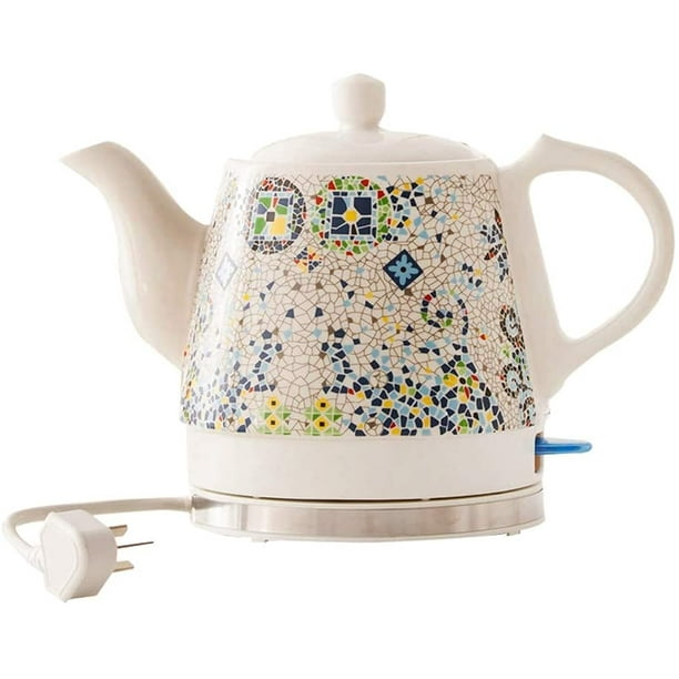 Ceramic Electric Kettle Cordless Water Teapot, Teapot-retro 1.2L Jug, 1000w  Water Fast For Tea, Coffee Fast (Color : B)