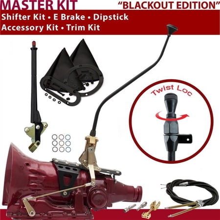 American Shifter AOD Shifter Kit Black 23 in. Swan E Brake Cable Trim Kit Dipstick for DE2AF