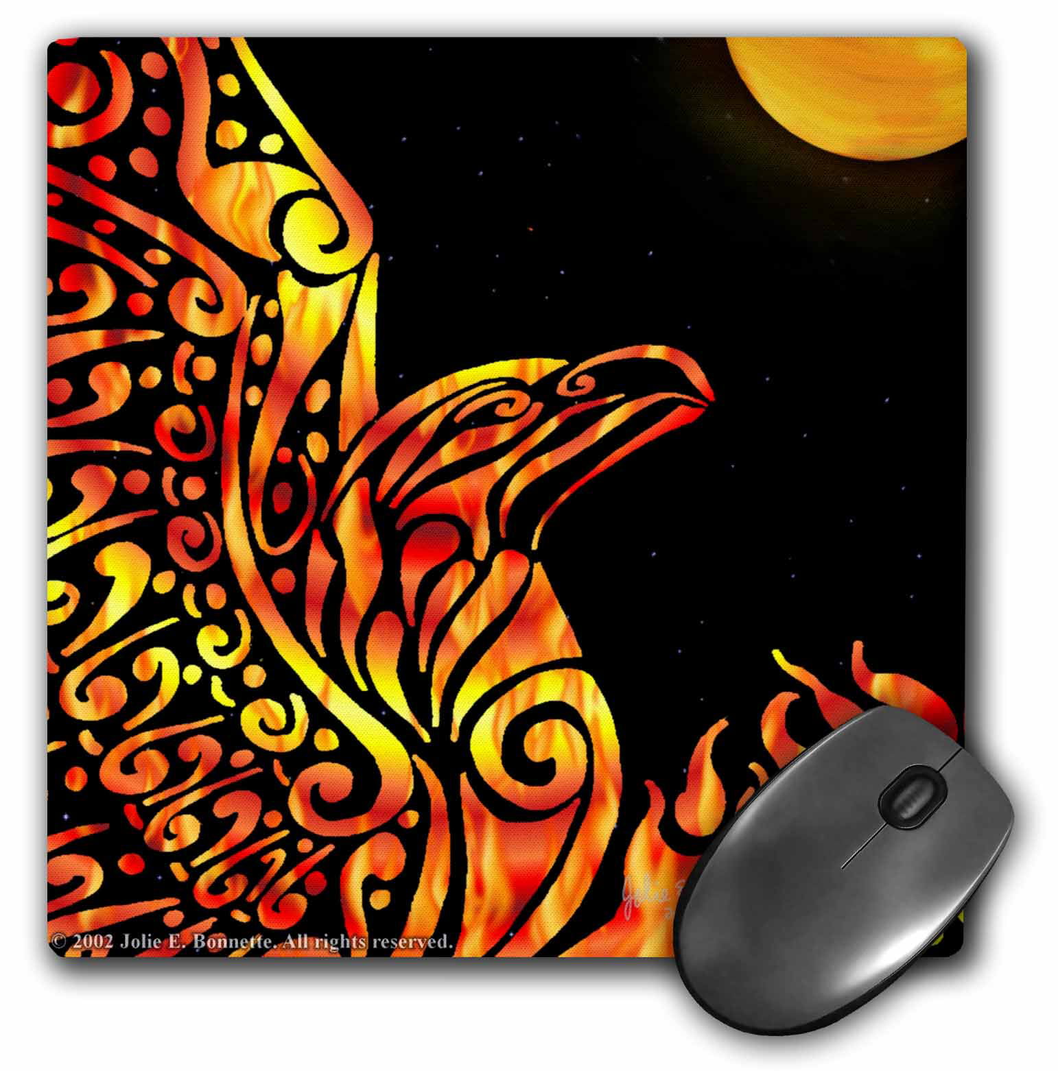 3dRose Phoenix Fantasy Fire Tribal , Mouse Pad, 8 by 8 inches - Walmart.com