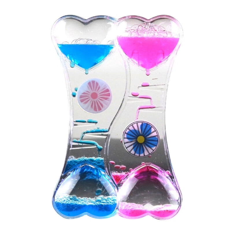 Papaba Oil Hourglass,Double Heart Liquid Motion Bubble Drip Oil