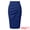 Royal Blue, variant on DARING DIVA Women's High Waist Ruched Bodycon Leisure Midi Pencil Skirt 2XL Black