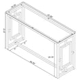 thumbnail image 3 of Merced Glass Top Metal Entryway Console Table Nickel, 3 of 3