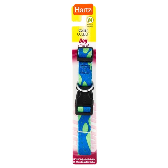 Hartz 14-20" Medium Adjustable Dog Collar, Fashion Colors Will Vary