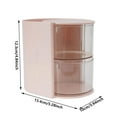 thumbnail image 2 of Double Layer Rotating Desktop Organizer Decorative Display Holder for Cosmetics Jewelry Hair Accessories Storage, 2 of 3