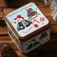 thumbnail image 1 of Christmas Tin Gift Box Square Cookie Candy Storage Containers Tin Holders Box, 1 of 7
