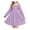 Lavender, variant on Arshiner Girls A-Line Dress Long Sleeve Smocked Skater Fall Winter Elegant Dress with Pockets