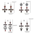 thumbnail image 4 of YIEMEEN Vintage Cross Shaped Women Drop Earrings Gothic Punk Dangling Earrings Jewelry, 4 of 20