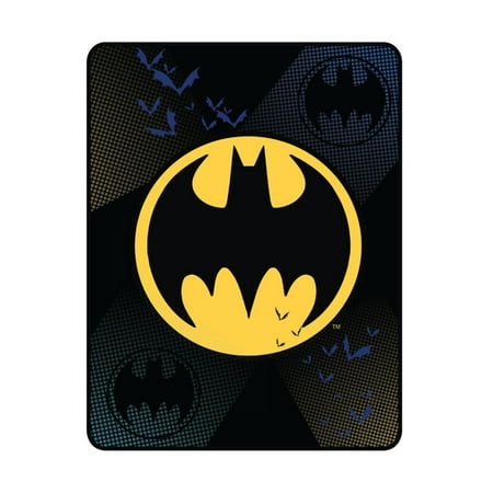 Batman Plush Throw, Kids Bedding, 46 x 60, Night Escape
