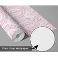 thumbnail image 5 of S4Sassy Peel & Stick Vinyl Wallpaper, Urban Chic Arched Paisley Leaf Contact Paper Waterproof- Pink, 25"x120", Removable Modern Wall Covering for Home Decor in Bedrooms & Living, Renter Space, 5 of 8