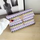 thumbnail image 5 of Bolso Embrague Paja Con Mano Punto Elegante para Mujeres Gran Capacidad () Púrpura, 5 of 9