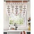 thumbnail image 2 of Boho Tribal Totem Curtains for Living Room Bedroom Modern Tie Up Window Curtain Kitchen Short Curtain, 2 of 5