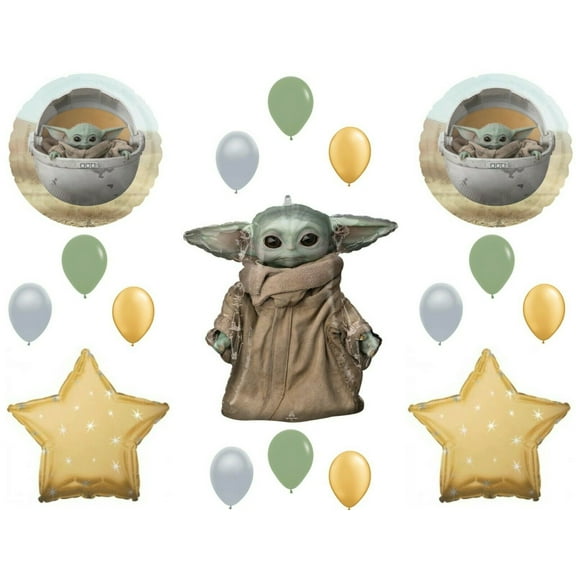 Baby Yoda Mandalorian Happy Birthday Party balloons Decoration Star Wars