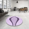 thumbnail image 3 of Ahgly Company Indoor Rectangle Patterned Rich Lilac Purple Area Rugs, 5' x 7', 3 of 6