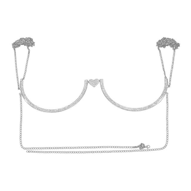 Cadenas para el cuerpo Hermoso ostentoso de cadena para el cuerpo para mujeres Boda Niñas Plata Zulema Cadenas corporales