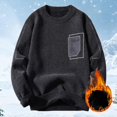 thumbnail image 2 of ManxiVoo Oversized Plush Lined Sweater For Women Long Sleeve Round Neck Casual Pullover Cozy Loose Fit Weekend Wear XXXXL Size Dark Gray, 2 of 9