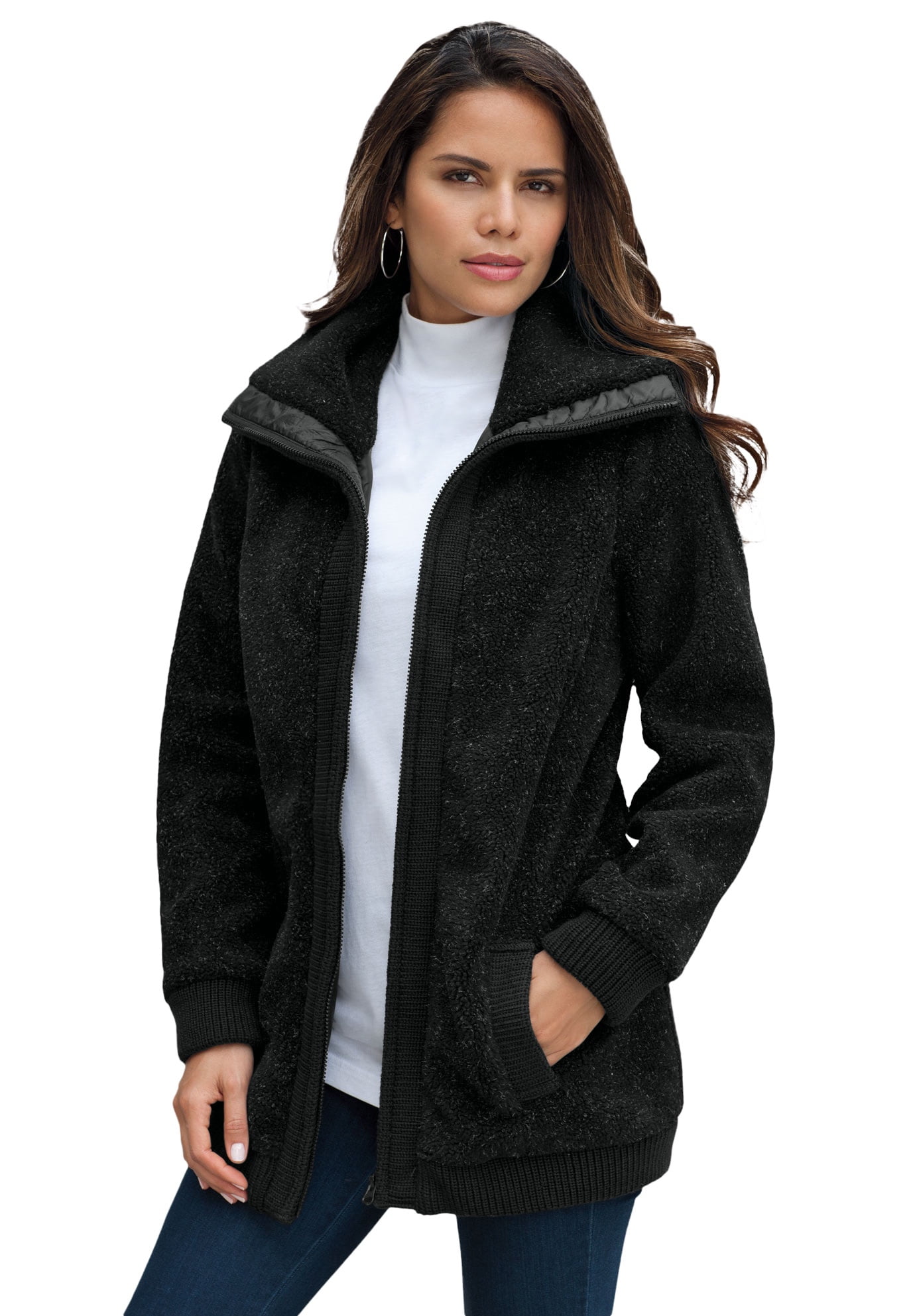 plus size bomber coat