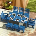 thumbnail image 5 of Greforg Patio Outdoor HDPE Dining Furniture Set of 8,with a table and chairs,navy, 5 of 8