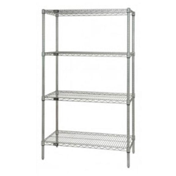 Stainless Steel Wire Shelving 4 Shelf Unit - 30 x 48 x 86 in.