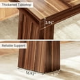 thumbnail image 2 of 1Easylife 55 Inches Long Computer Desk, Large Brown Wooden Home Office Desk with Heavy Duty Pedestal, Modern Simple Style Study Writing Table, 2 of 16