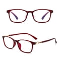 thumbnail image 5 of Office Simple Vintage Classic Reading Glasses Eye Protection Ultra Light Glasses Anti-Blue Light WINE RED STRENGTH 250, 5 of 7