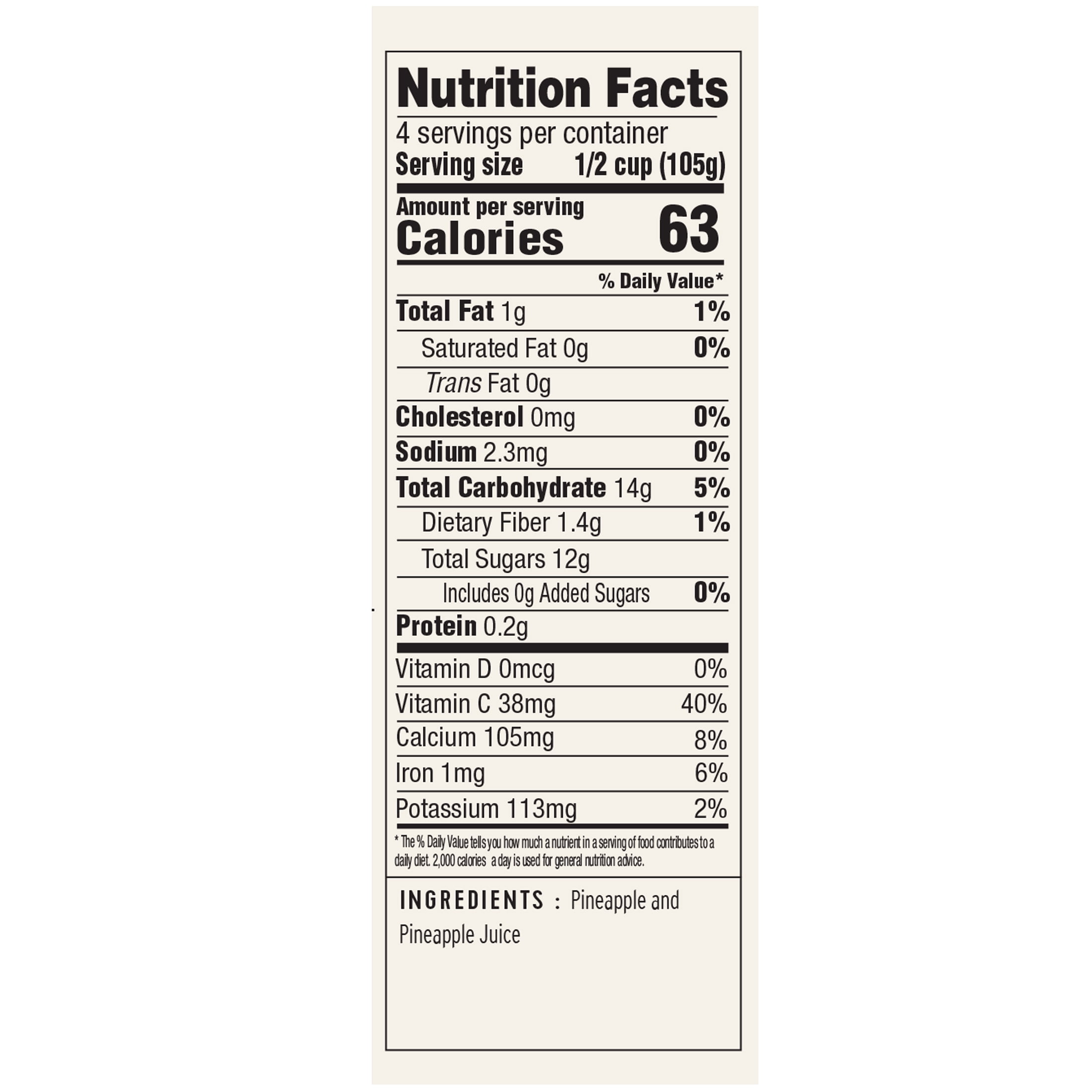(4 pack) Golden Farms Unsweetened Conventional Pineapple Rings, 14 Oz Can
