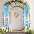thumbnail image 4 of HongHeng Spring Porch Banners and Flower Porch Sign Spring Floral Door Sign Bunny Eggs Hanging Flag Spring Summer Flower Porch Banner Sign for Home Indoor Outdoor Decorations, 4 of 7