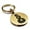 Gold, variant on Stainless Steel Pikorua (Twist) Maori Symbol Round Medallion Keychain Circle Ring