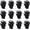 Black&white, variant on 12 Pairs Winter Gloves Magic Screen Gloves Stretchy Knit Gloves Bulk For Men Women Homeless Cold Weather