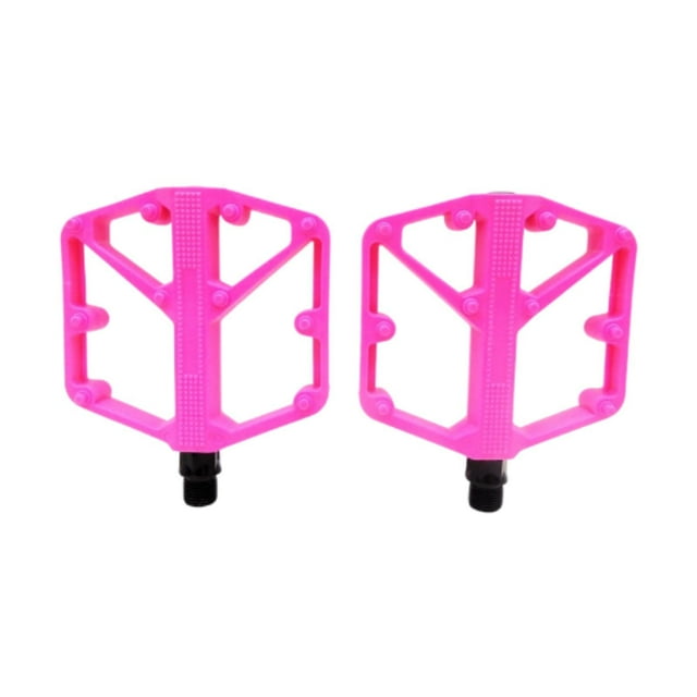 koolsoo 2 Pcs Pédales de Vélo Pédales Plates pour Accessoires de Cyclisme Réparation de Vélo de Route Rose