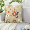 thumbnail image 6 of ZICANCN Brown Floral Branches Throw Pillow Covers, Bed Couch Sofa Knit Decorative Pillow Covers for Living Room Farmhouse, 20"x20", 6 of 8