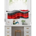 thumbnail image 5 of Valances for Windows Abstract Red Rod Pocket Cafe Window Treatments Valance Curtains for Kitchen Bathroom Laundry Basement Windows 54"x18", 5 of 9
