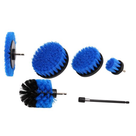 

6PCS Brush Accessory Drill Bits Rotating Gas Washer Cleaning Brush Set for Rims Bathtubs Tiles Kitchens Cars