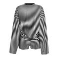 thumbnail image 5 of WAYUTE 2 Piece Sets for Women Casual Loose Fit Striped Long Sleeve Pullover and Shorts Comfortable Summer Relaxed Outdoor Wear, 5 of 7