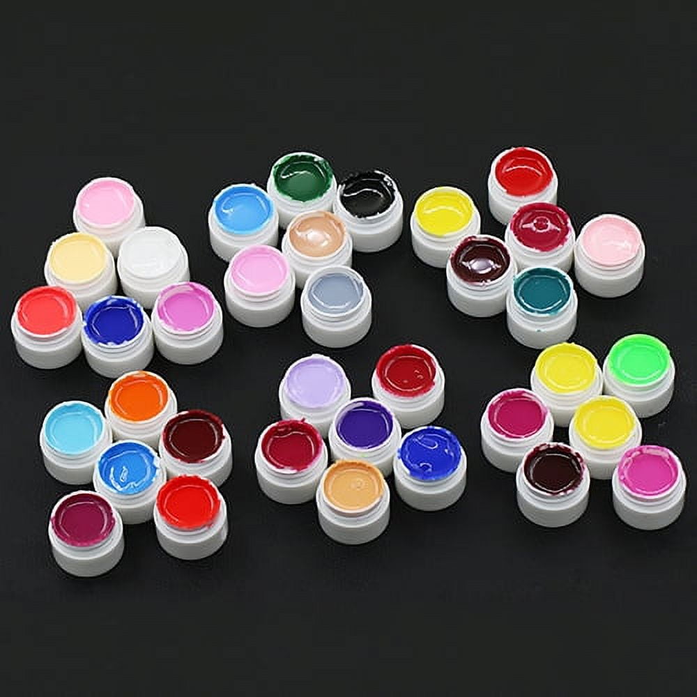 opvise 30/36 Pcs Mix Color Nail Art UV Gel Pure Professional Colorful Nail Gel UV Set