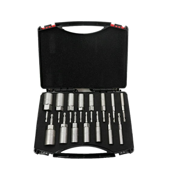Director 15 PC Tuerca de Potencia Taladro Broycente Broycente 5.5-19 MM Vanadium de Acero Hex Broting Set de Tornillo de Llave de Llave Sopladora de Brote para Taladro Elechtrico