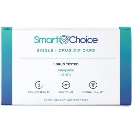 (25 Pack) SmartChoice Marijuana Drug Test | At Home THC Urine Drug Test