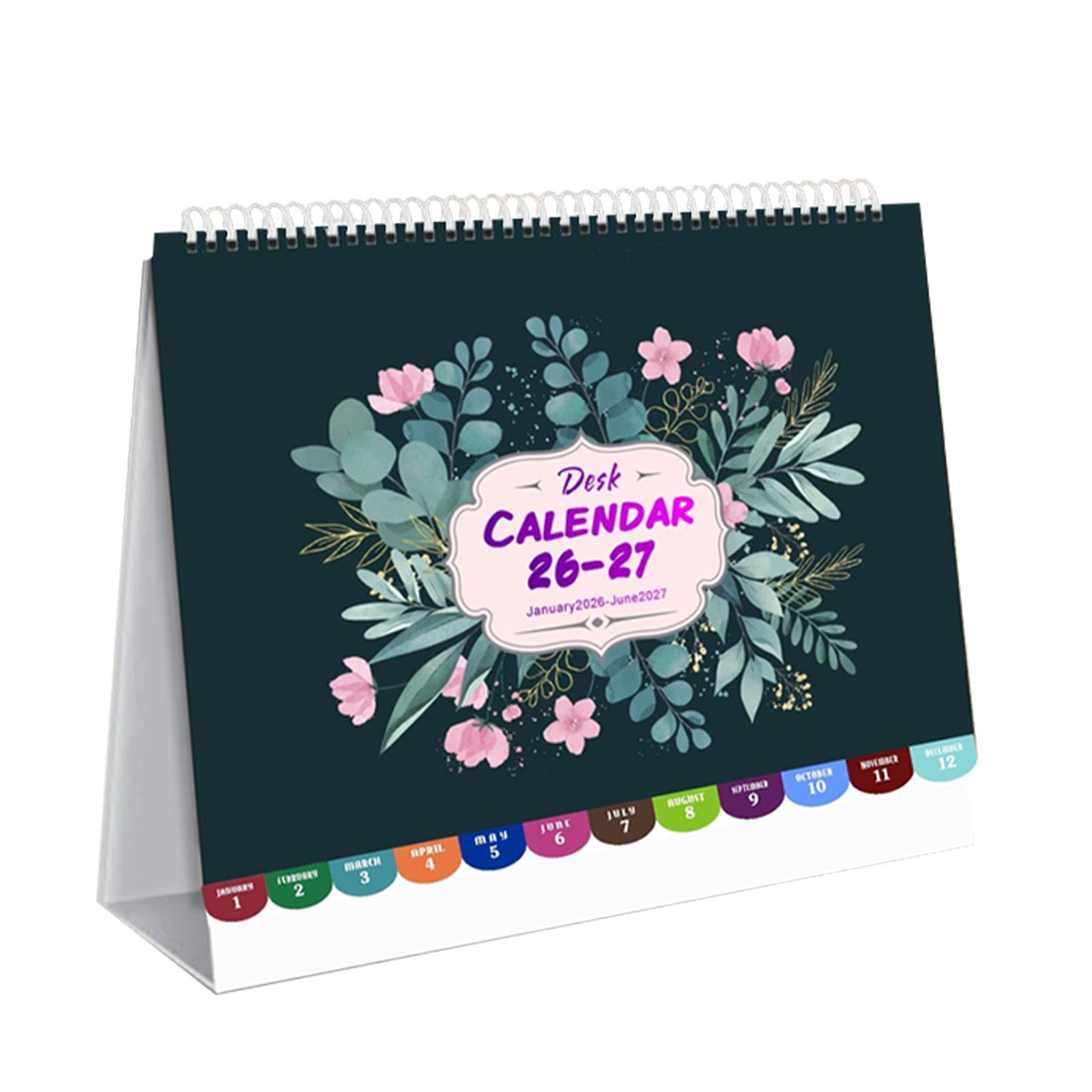 Lunxisen 4 pcs Small Desk Calendar 2026-2027 - Standing Flip Desk Calendars 2026, 18 Months Stand Up Calendars from Jan 2026 to June 2027, Desktop Calendar Planner for Home, School, Office