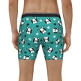thumbnail image 2 of Men's Boxer Briefs, Boston terrier puppy dog green Soft and Breathable Mens Underwear Boxer Briefs With Widen Waist, 2 of 5