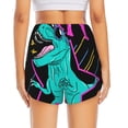 thumbnail image 4 of Fotbe Rex Dinosaur With Sunglasses Womens High Waist Running Shorts Athletic Workout Quick Dry Shorts for Women with Pockets Gym Yoga Summer Shorts-Medium, 4 of 9
