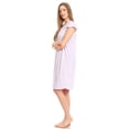thumbnail image 2 of Lati Fashion Women Nightgowns Short Sleeve Female Nightgowns & Sleepshirts Purple XL, 2 of 4