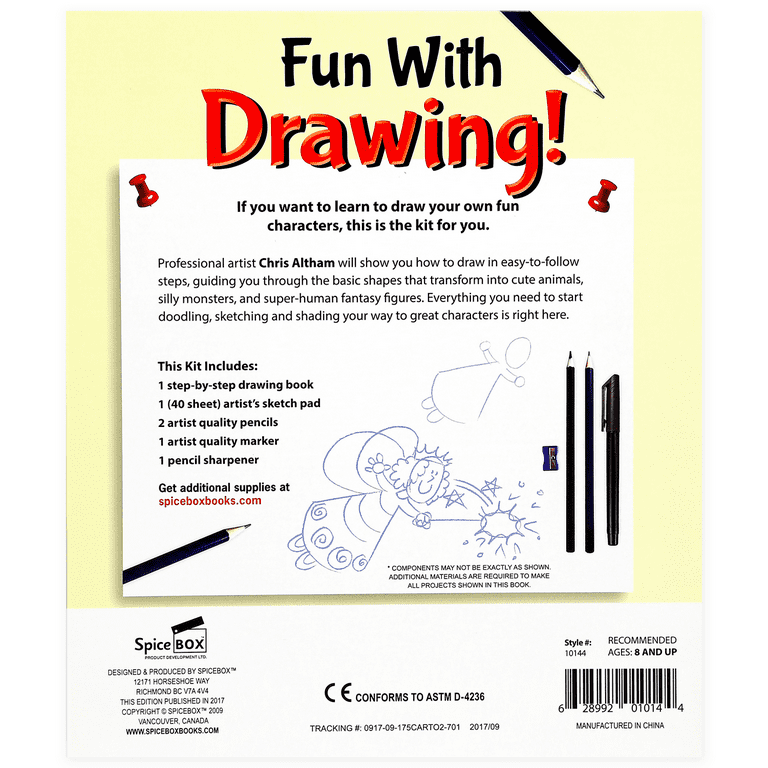 Buy SpiceBox Children's Activity Kits Fun With Drawing, 22 Cartoon Drawing  Kit For Kids Projects, Step By Step Instruction Art Kit For Kids, 6-14 Boys  and Girls Online at Lowest Price Ever