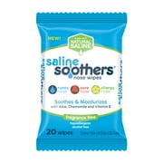 Saline Soothers Nehemiah Natural Saline Nose Wipes, Unscented, 20 ea