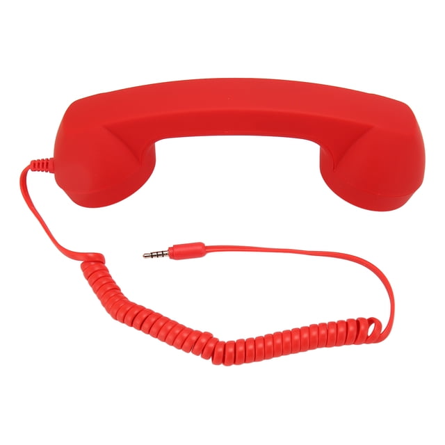 Combiné Téléphonique Rétro Combiné Téléphonique Filaire Récepteur Vintage avec Boutons de Réponse à une Touche Contrôle du Volume Commutateurs de Son pour Téléphone Intelligent avec Prise 3,5 mm
